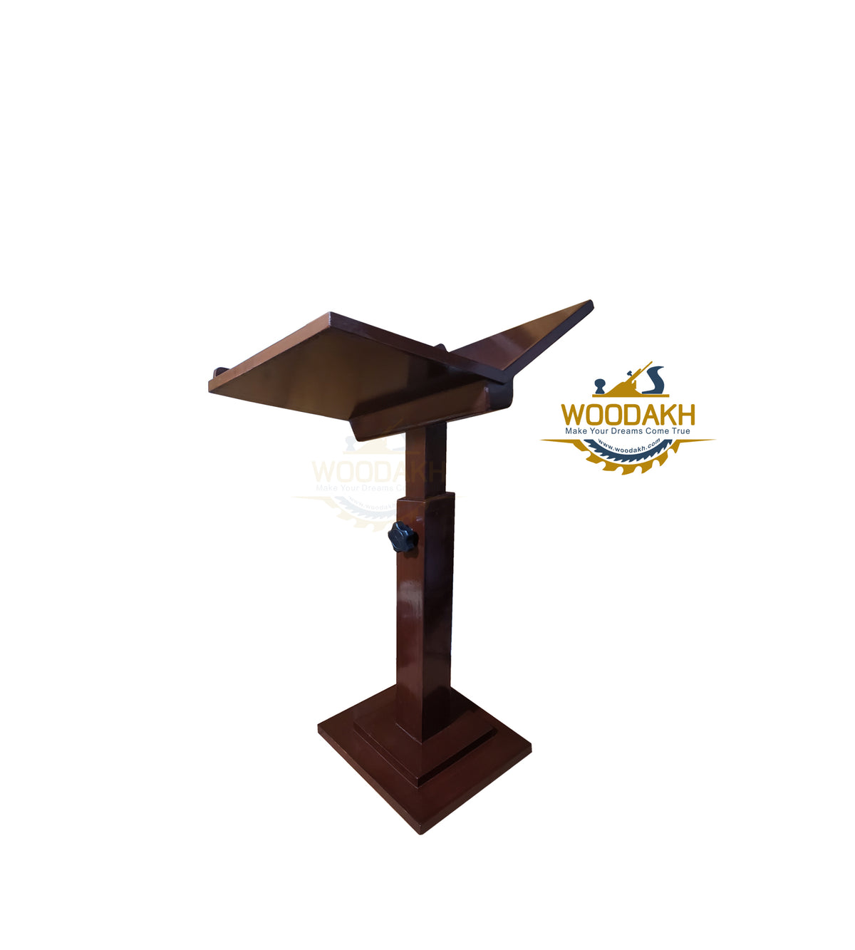 WOODBARN Height Adjustable Wooden Quran Holder Stand – Premium Rehal for Prayer & Reading